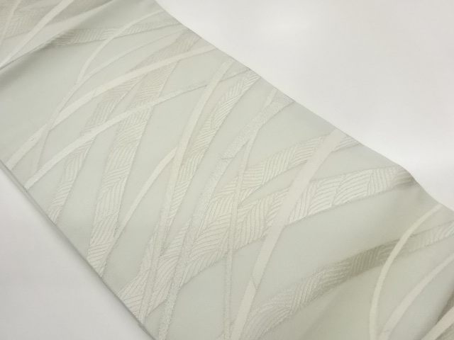 JAPANESE NAGOYA OBI FOR SUMMER / WOVEN WAVY STRIPE